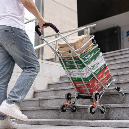 EscalaMax Pro™ - Carrito de Compras Plegable "Sube-Escaleras" (Soporta 60Kg)