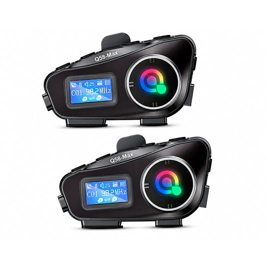 Kit X2 Intercomunicadores Vellux Q58 Max™ - Comunicación y Música para tu Ruta
